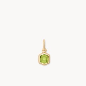 Kendra Scott Davie 18k Gold Vermeil Charm in Peridot